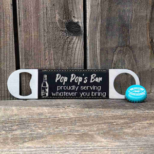 personalized faux leather bottle opener | your bar