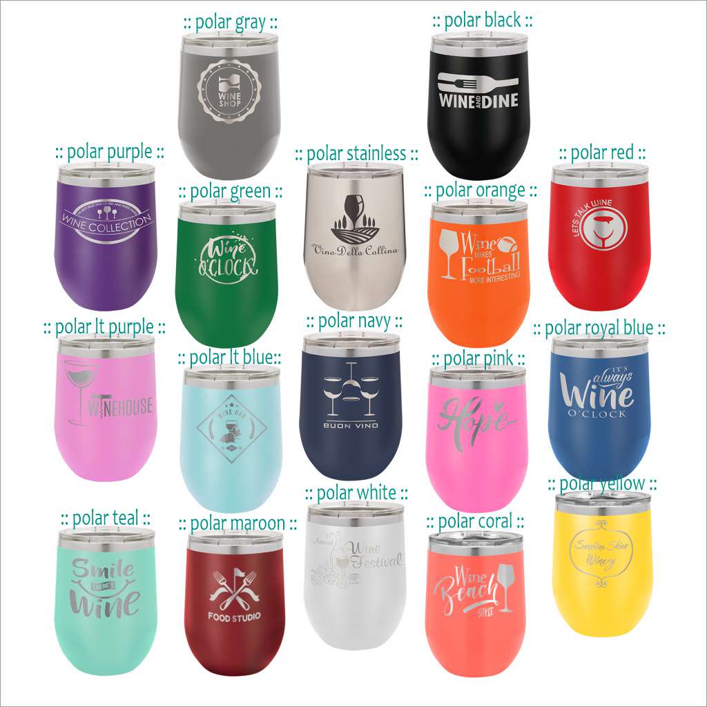 personalized wine tumbler | logo