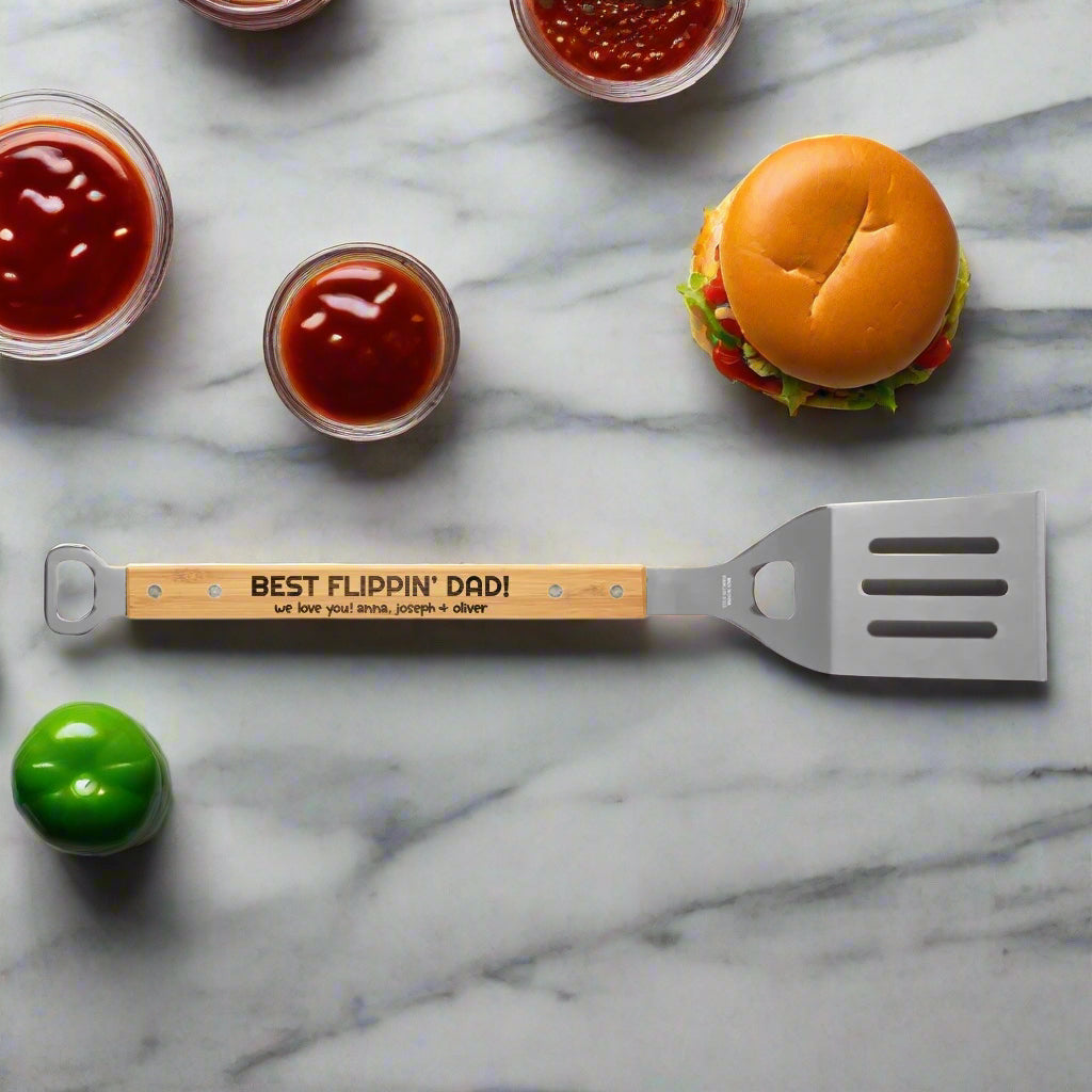 personalized bbq spatula | best flippin' dad