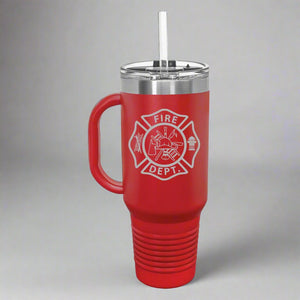 personalized tumbler | fire station logo