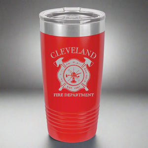 personalized tumbler | fire station logo