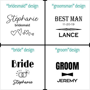 personalized stainless steel flask | bridesmaids or groomsman
