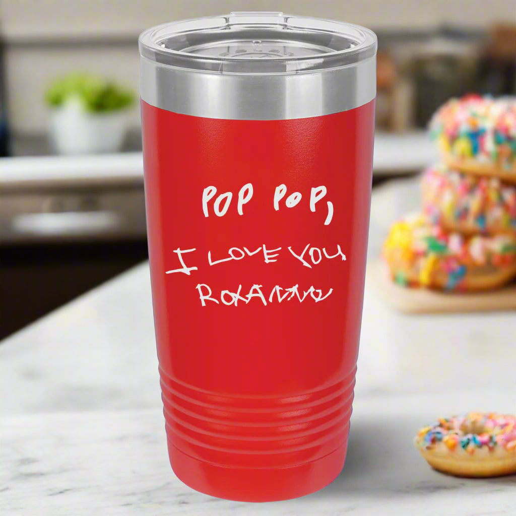 personalized tumbler | child's handwriting