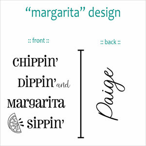 personalized skinny tumbler | margarita sippin'