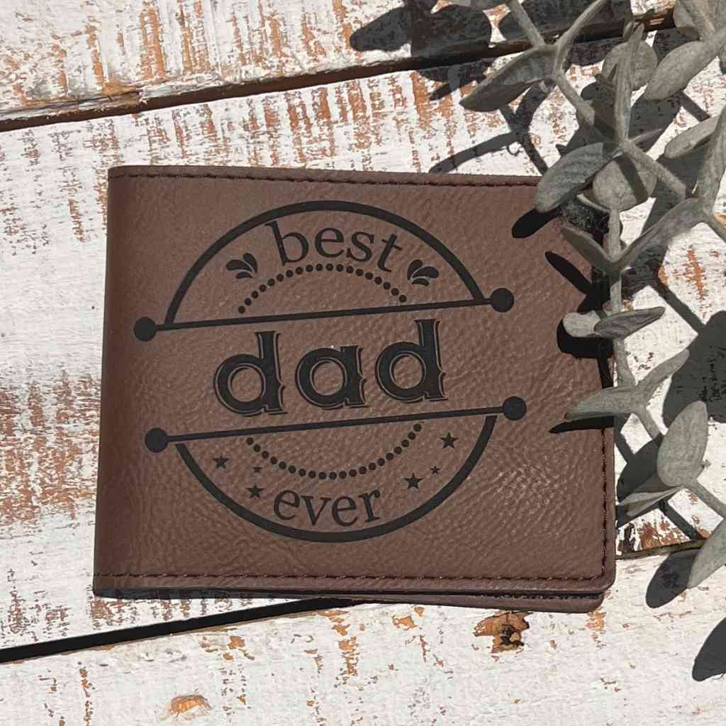faux leather wallet | best dad
