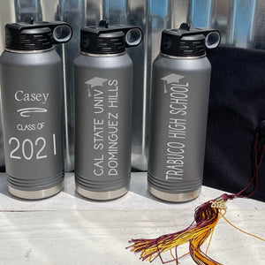 personalized double insulated 32 oz. water bottle | graduation