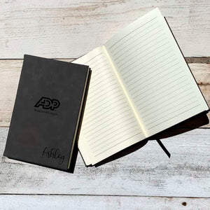 personalized faux leather journal | logo