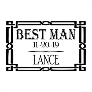 personalized 6 oz. powder coated stainless steel flask | best man