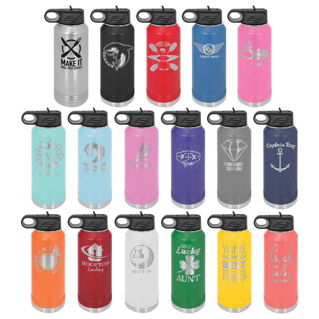 personalized double insulated 32 oz. water bottle