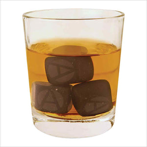 personalized laser engraved whiskey stones | initials, logo or name